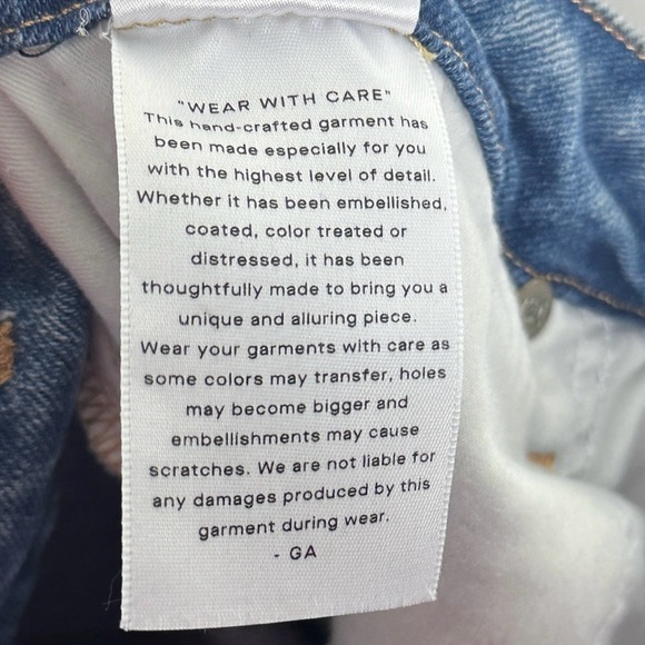 Good American Good Vintage Jeans Distressed Size 16 Straight Leg Denim Stretch - Picture 12 of 13